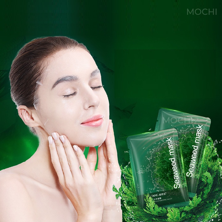 Mặt Nạ Tảo Biển Rong Biển Dưỡng Trắng Da l Giảm Mụn l Cấp Ẩm Mask Giấy Đắp Mặt Seaweed Bisutang Nội Địa Trung MOCHI SHOP