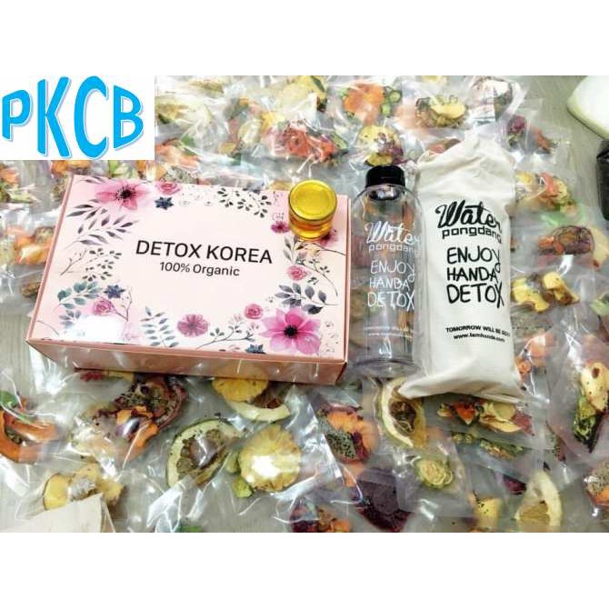 COMBO DETOX HOA QUẢ SẤY KHÔ 30 NGÀY TẶNG BÌNH PONGDANG 650ML KÈM MẬT ONG