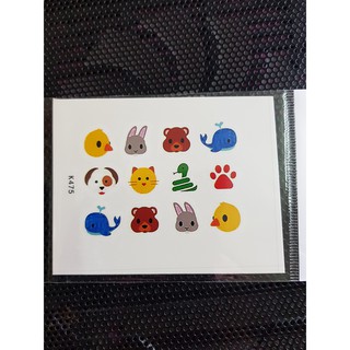 set 5 tờ Hình xăm dán cá tính mèo cute
