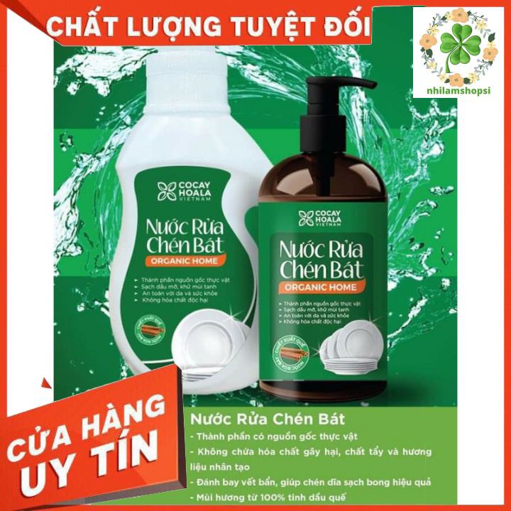 NƯỚC RỬA CHÉN ORGANIC Cỏ cây hoa lá