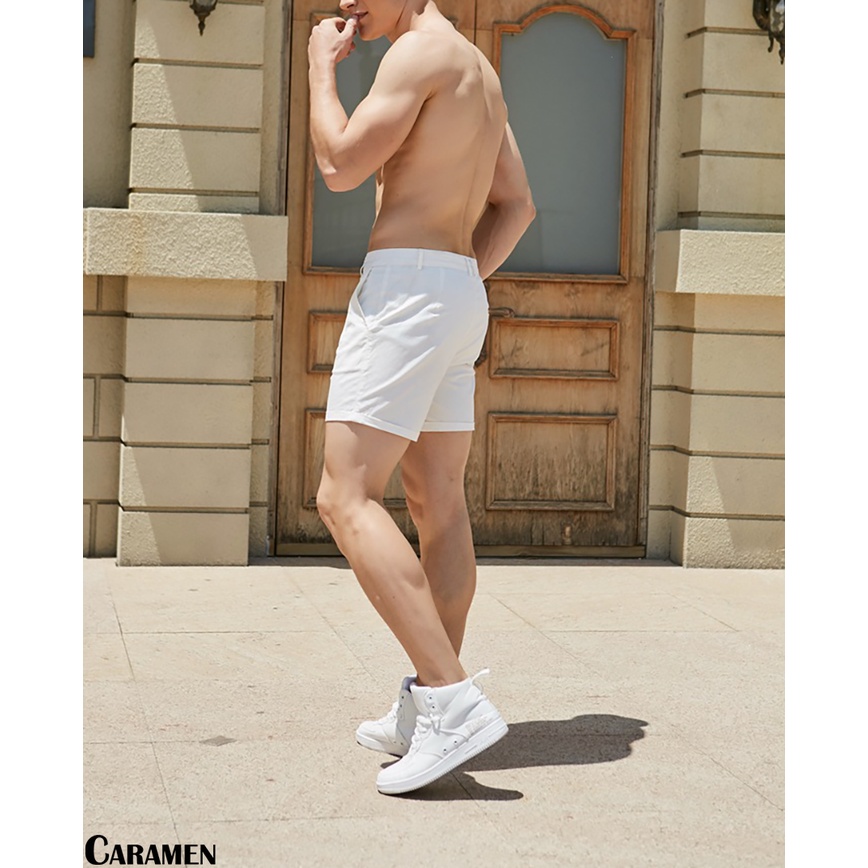Quần Short Kaki Nam CARAMEN vải Mềm Mịn, Khóa Kéo, Phong Cách Trẻ Trung