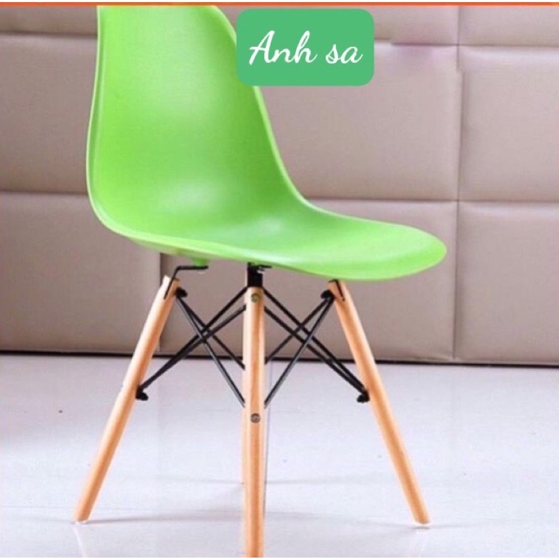 Ghế Làm Việc EAMES Chân Gỗ SỒI Dành Cho Phòng ĂN,Phòng KHÁCH,Cafe,Văn Phòng,Học tập. Có ship hỏa tốc 1h nội thành HN