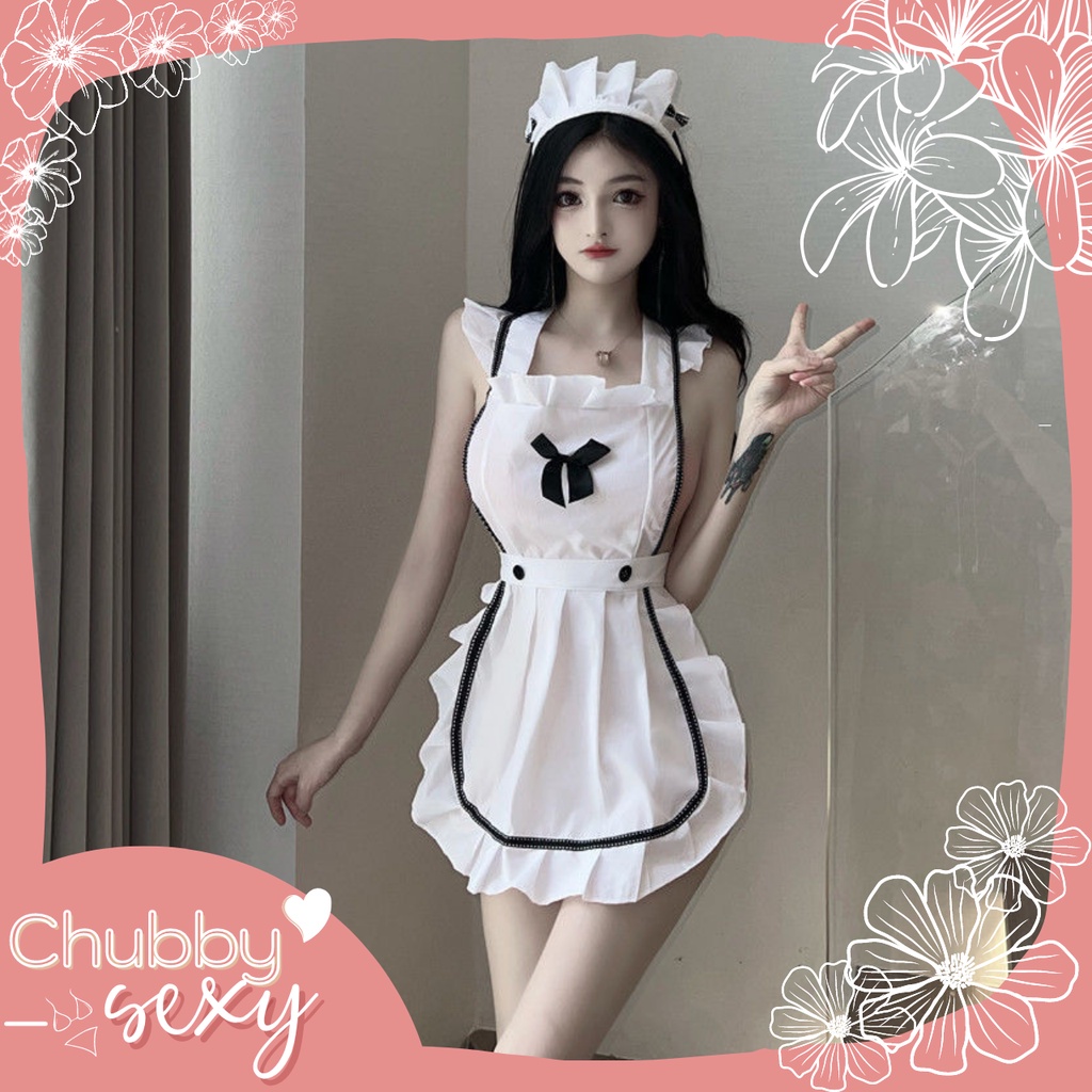 Cosplay Hầu Gái Pari Sexy - Bộ Đồ Ngủ Cô Giúp Việc Quyến Rũ Gợi Cảm - Maid Cosplay Outfit - CPL40 -Chubby.Sexy