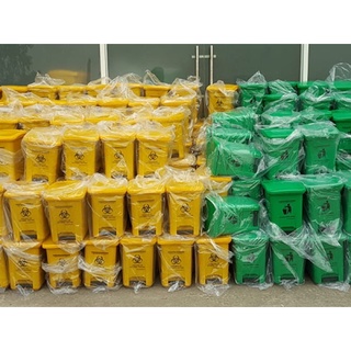 ✅ Thùng rác nhựa đạp chân - Thùng rác y tế 15 lít thùng rác đạp chân y tế đựng chất thải y tế màu vàng cỡ nhỏ và trung