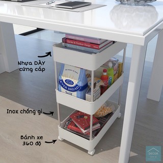 [MUA LẺ GIÁ SỈ] Kệ đẩy 3 tầng đa năng hàng cao cấp - Ảnh thật ở cuối