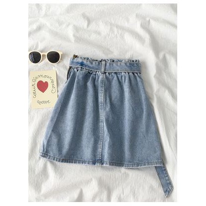 [Sẵn] Chân váy denim kèm đai, chân váy bò, chữ A | BigBuy360 - bigbuy360.vn