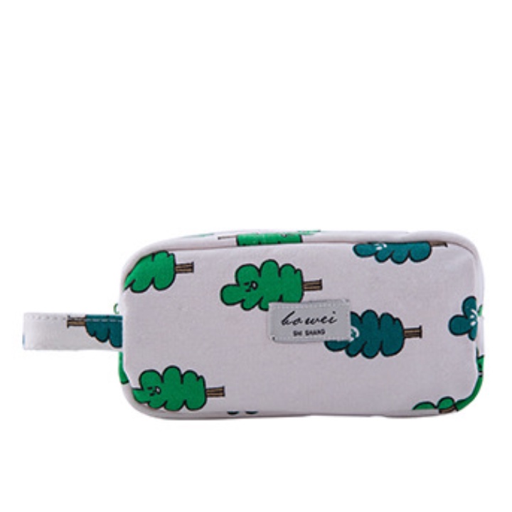 SG - Hộp bút vải canvas họa tiết kiểu nhật, hàn quốc cute, túi đựng viết đựng vừa máy tính cho học sinh nam nữ cấp 2