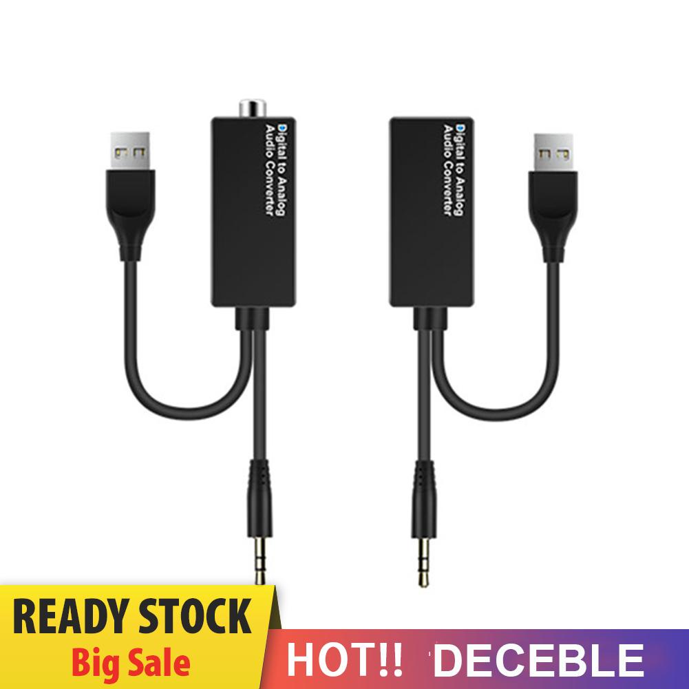 deceble D15 Digital to Analog 3.5mm Audio Converter DAC Decoder with USB Power