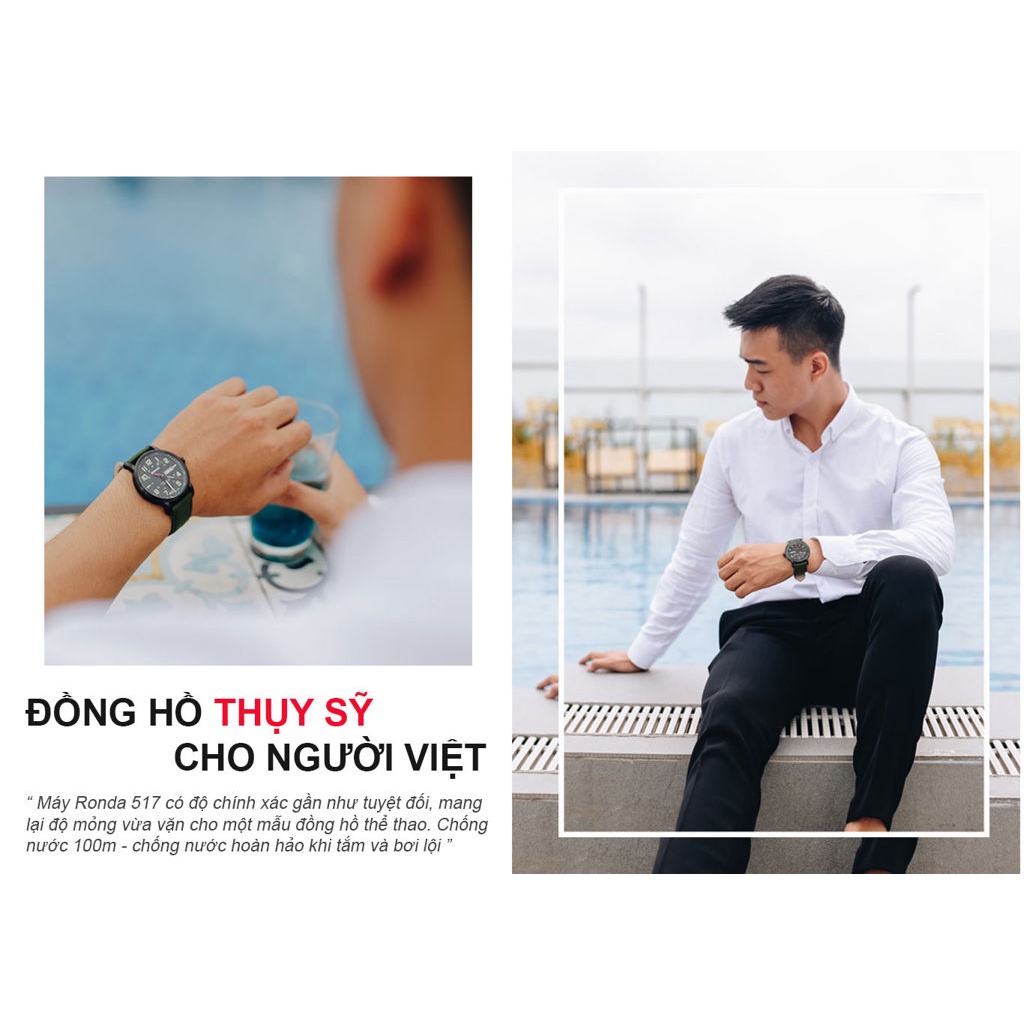 Đồng hồ nam Wenger 01.1541.104 - Chính hãng Thuỵ Sĩ - Bảo hành 3 năm chính hãng