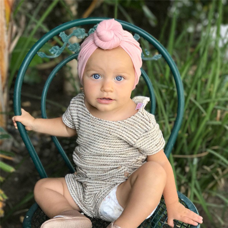 Mũ turban thắt nút dễ thương cho mẹ và bé