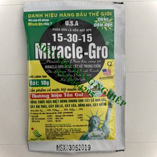 bộ 10 gói Phân bón lá cao cấp Miracle-Gro 15-30-15