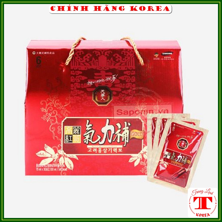 Nước Hồng Sâm 6 Năm Korean Red Ginseng Drink Cao Cấp Hàn Quốc (Hộp 30 gói x 70ml)