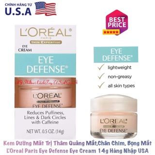 [HàngMỹ]Kem dưỡng đặc trị lão hóa vùng mắt L'Oréal Eye Defense 14g