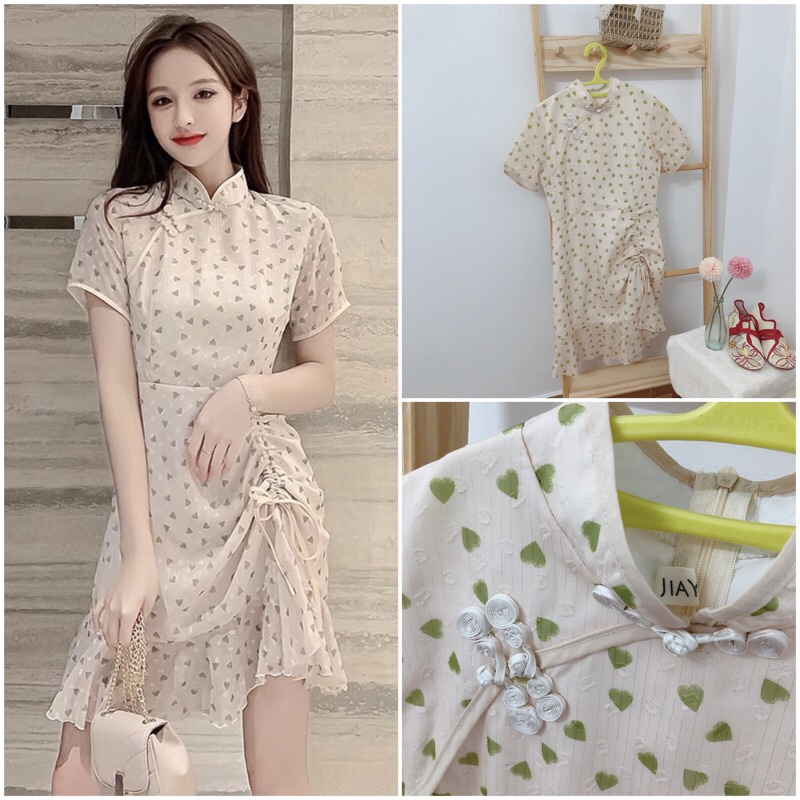 Sườn xám hạc sơn thuỷ siêu đỉnh