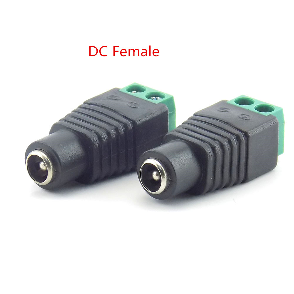 Bộ 5 Đầu Nối Nguồn Điện BNC DC Male female 5.5X2.1MM Coax Cat5 12V Male Cho Camera CCTV