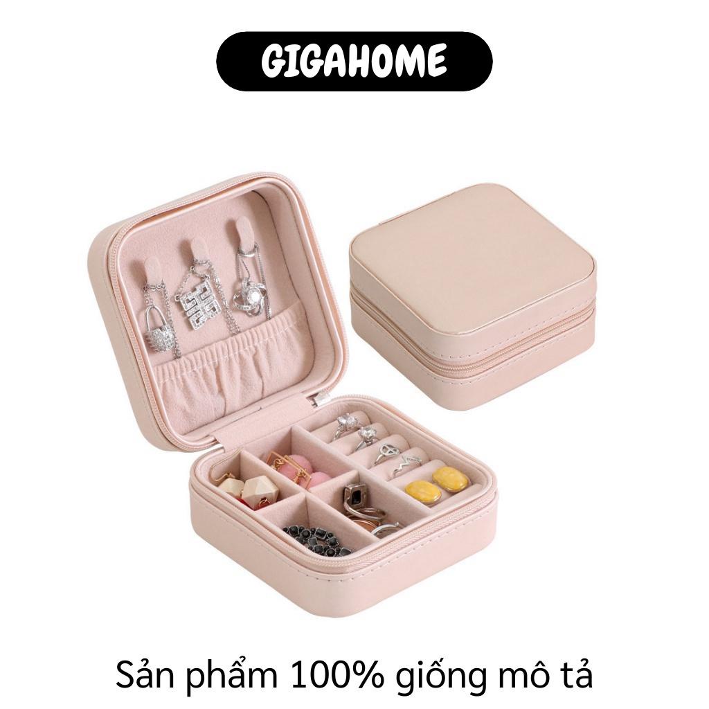 Hộp Đựng ttrang Sức GIGAHOME Hộp Bảo Quản Dây Chuyền, Khuyên Tai, Nhẫn Bằng Da Pu 8861