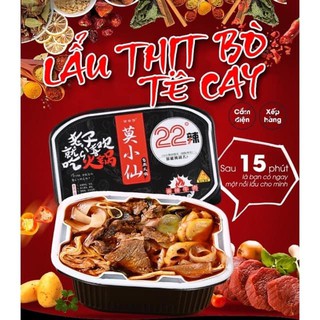 Lẩu tự sôi thịt bò cay