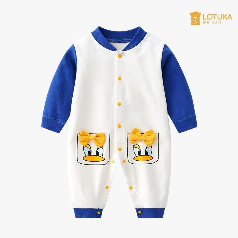 Body Dài Tay LOTUKA Chất Thun Mềm Mịn Thông Thoáng Cho Bé 3-12kg