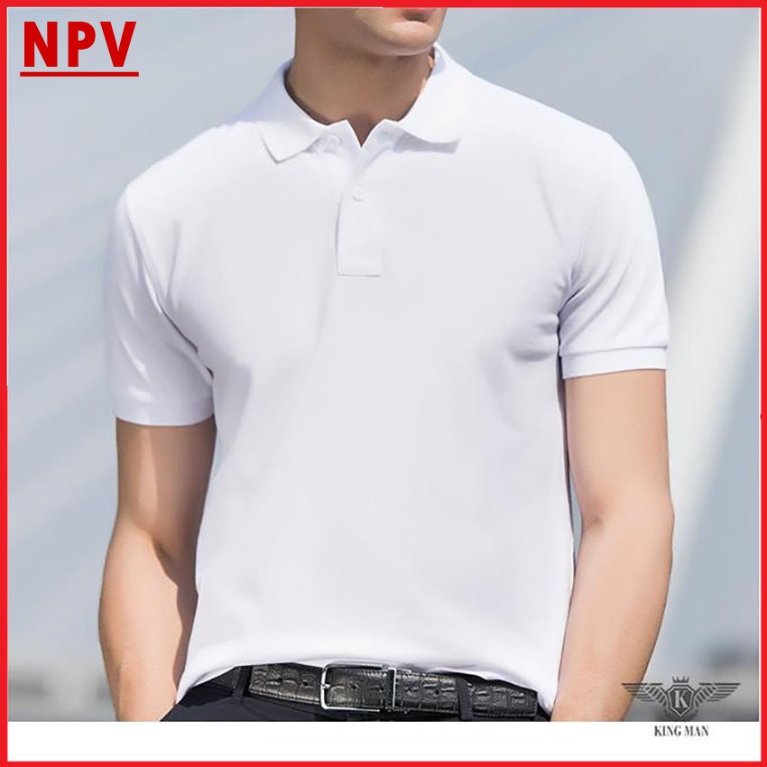 Áo polo nam cổ bẻ NPV ngắn tay, áo phông nam vải thun coton không nhăn không xù | WebRaoVat - webraovat.net.vn