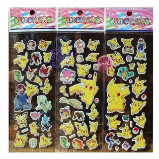 Miếng dán Sticker In Nổi Pokemon Bicachu