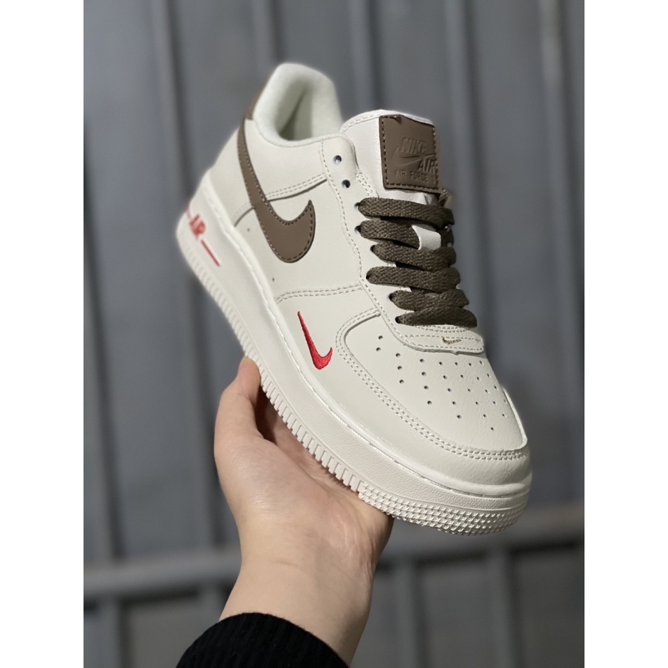 Giày AF1 vệt nâu, giày Air Force 1 vệt nâu nam nữ .Bản trung (Full bix,box) | BigBuy360 - bigbuy360.vn