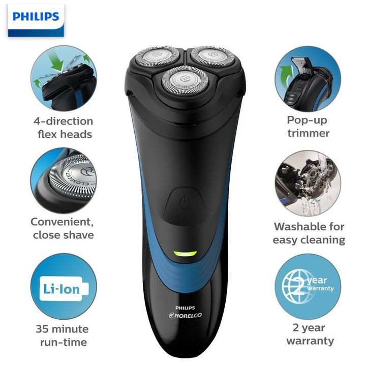 Máy cạo râu Philips S1560/81 Norelco Shaver 2100 - Hàng nhập khẩu chính hãng - Mã: S1560/81