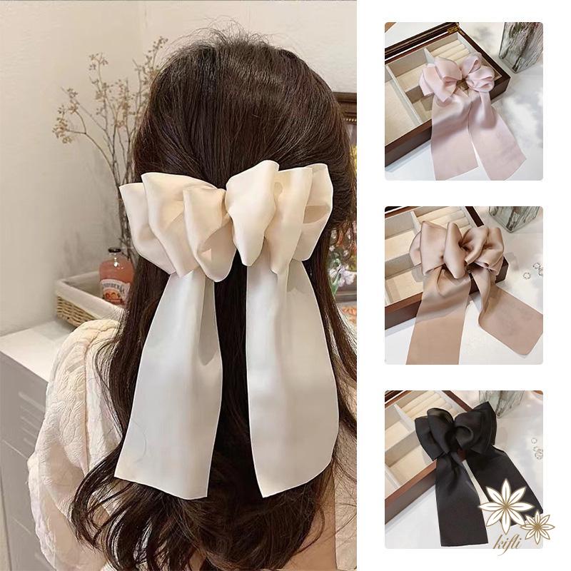 【kifli】Kẹp Tóc Thắt Nơ Sợi Vải Cho Nữ
