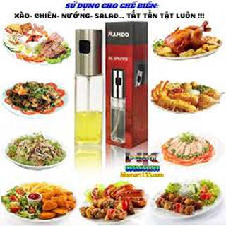 Bình xịt dầu ăn thuỷ tinh