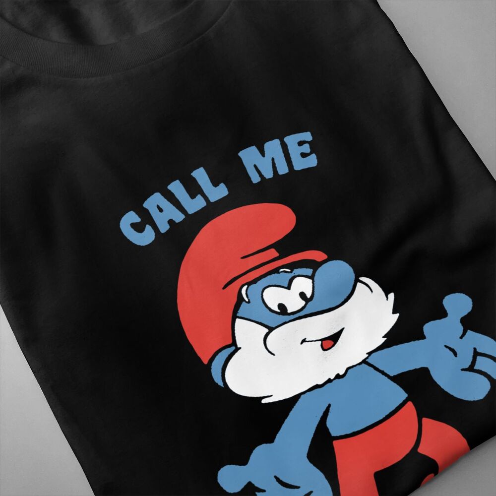 Yaolili Áo Thun Thể Thao In Hình Phim The Smurfs Call Me Big Papa Vui Nhộn Thập Niên 80 Cho Nam