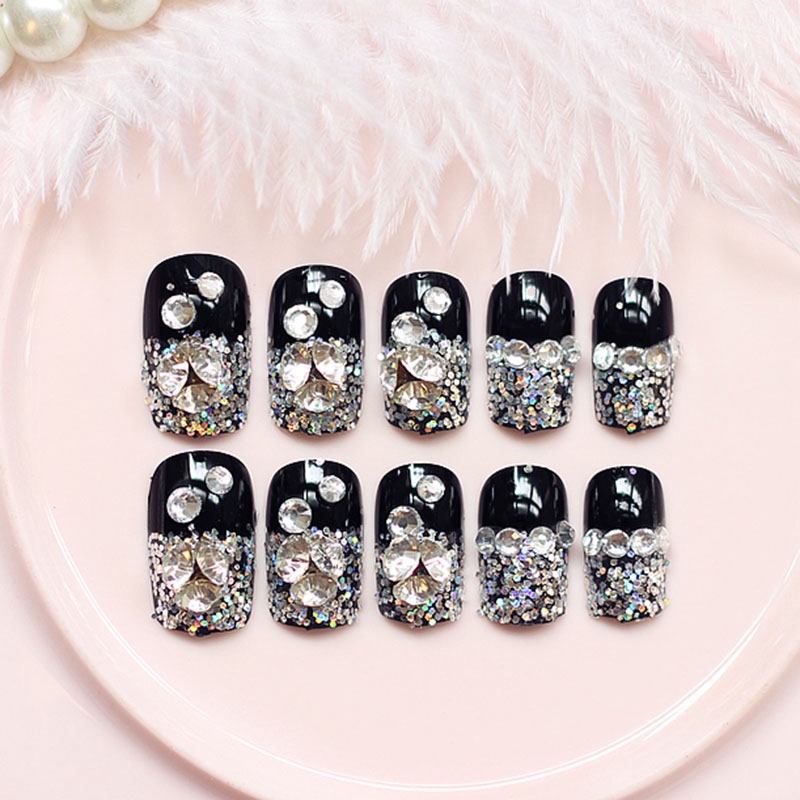 [Hàng mới về] Set 24 móng tay giả lấp lánh thời thượng chất lượng cao