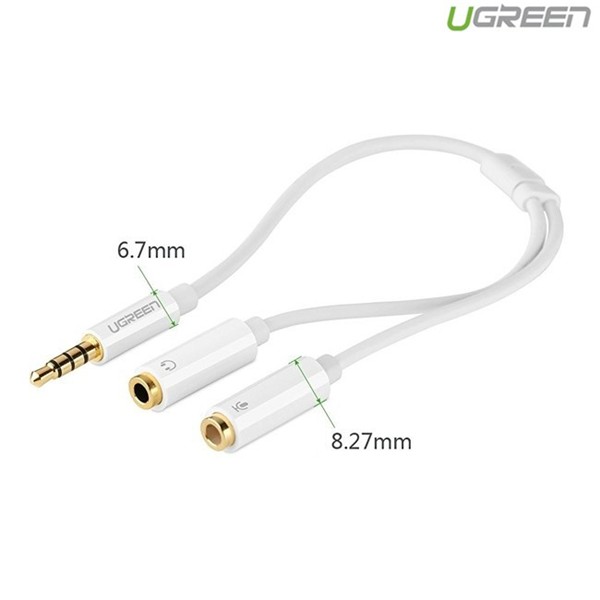 Cáp chuyển 3.5mm ra mic và phone cao cấp Ugreen 10789