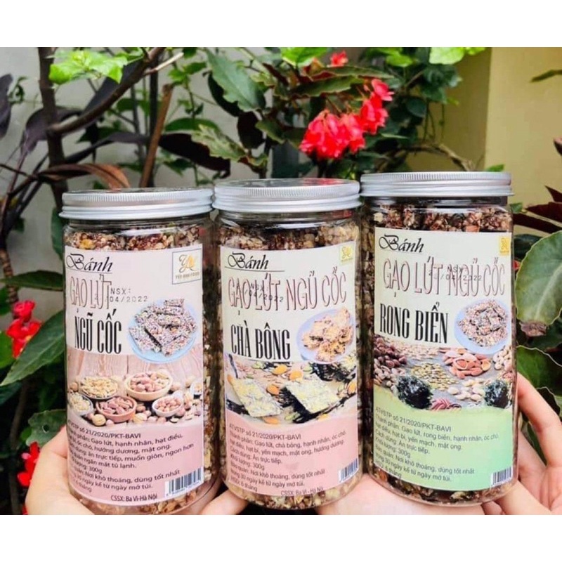 Thanh Cơm Lứt Yến Mạch mix Hạt Dinh Dưỡng 250g Healthy giảm cân
