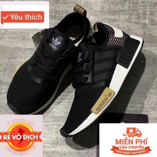 Video + ảnh thật > giày sneaker nmd đen gót trắng