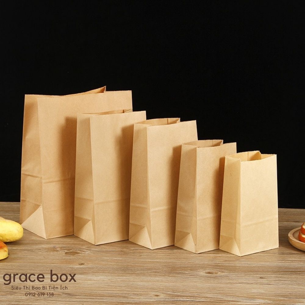 Túi Giấy Kraft - Túi Giấy Xi Măng Bảo Vệ Môi Trường - Siêu Thị Bao Bì Grace Box