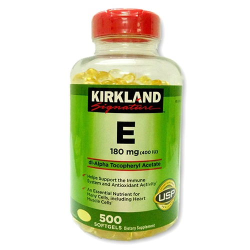 Vitamin E Kirkland 400 IU của Mỹ (180mg X 500 Viên)