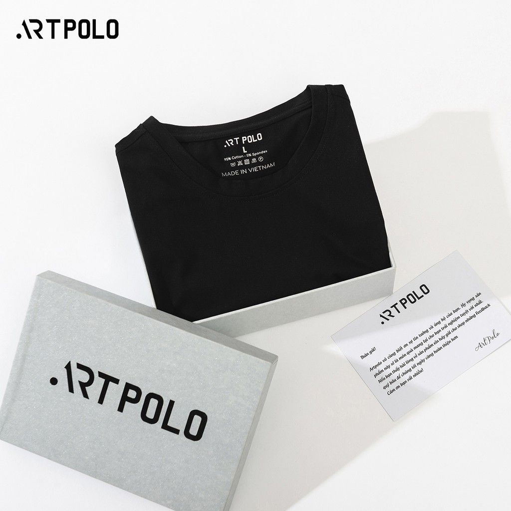 Áo thun nam cổ tròn vải Cotton co giãn, thoáng mát  ARTPOLO form Slim | BigBuy360 - bigbuy360.vn