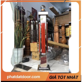 (Xả Kho)-TRỤ CÁI INOX TRỤ CẦU THANG ĐẦU THỦY TINH