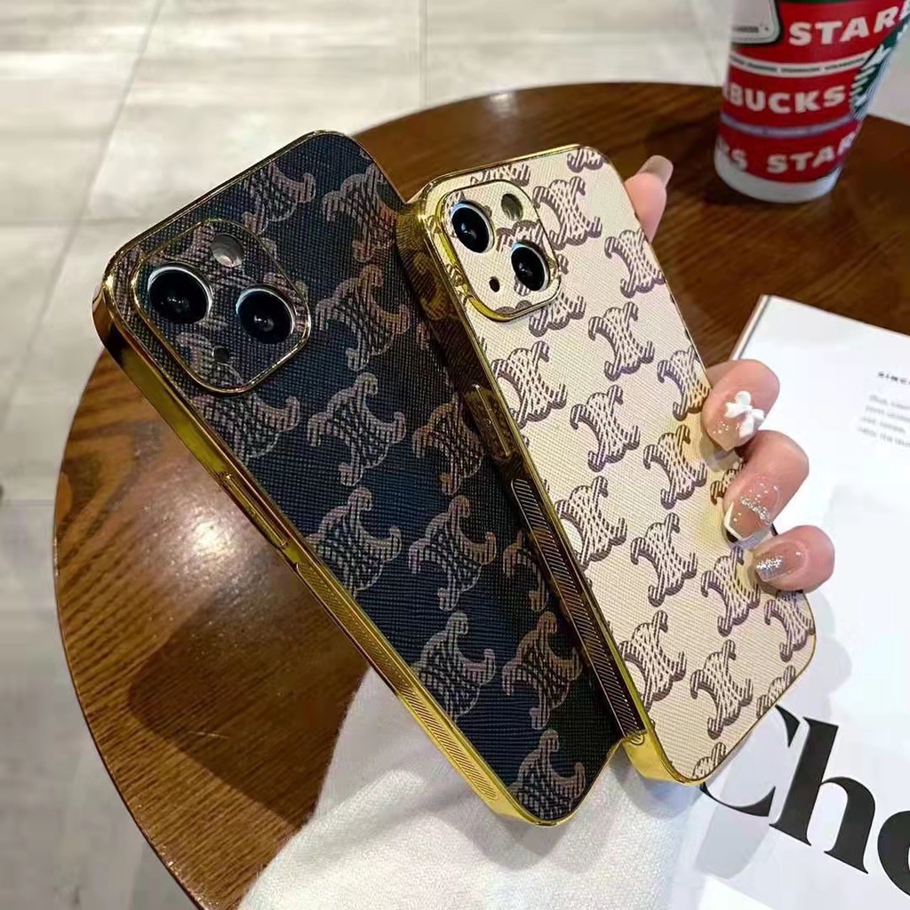 Ốp Điện Thoại Da Mạ Điện Dành Cho iPhone 13 12 11 Pro Max XS XR X 8 7 Plus SE 2020