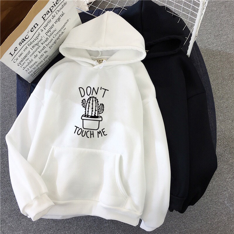 Áo Nỉ Hoodie DON'T TOUCH ME From Rộng Unisex Style Ulzzang Basic HOT TREND BB HOOIDE