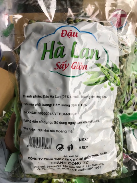 500g đậu Hà lan rang muối sấy giòn