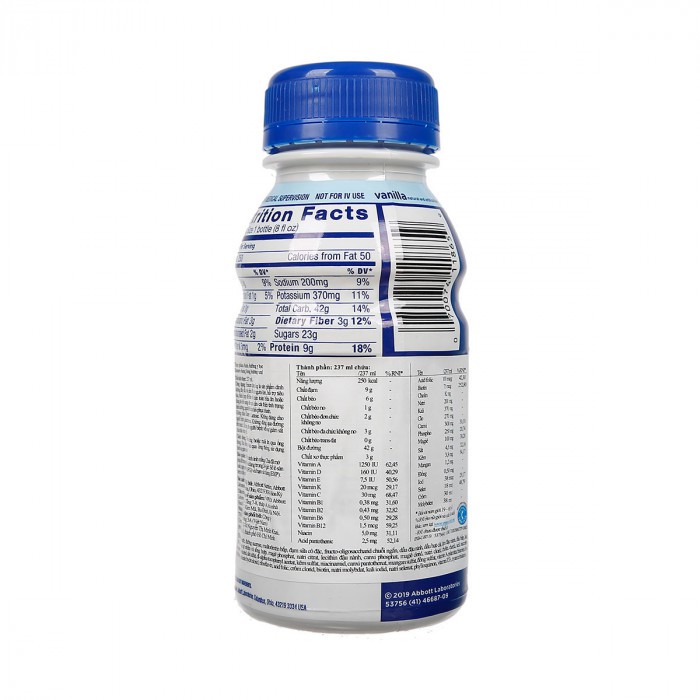 Thùng 24 chai Sữa Ensure nước Original Vani 237ml