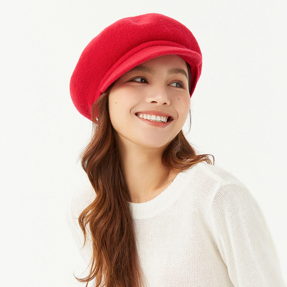 OhSunny Mũ beret vải len giữ ấm thời trang Hàn Quốc cho nữ