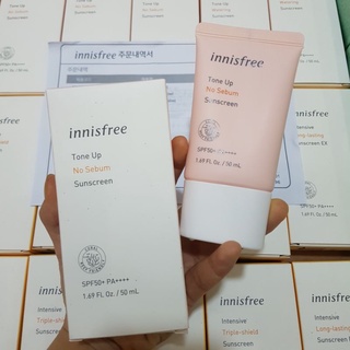 [Sẵn/Bill] KEM CHỐNG NẮNG KIỀM DẦU INNISFREE TONE UP NO SEBUM SUNSCREEN
