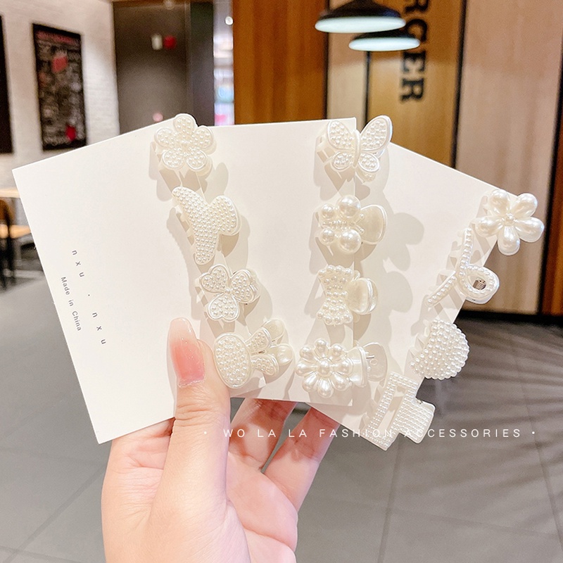 Kẹp Tóc Đính Ngọc Trai Xinh Xắn Phong Cách Retro Pháp