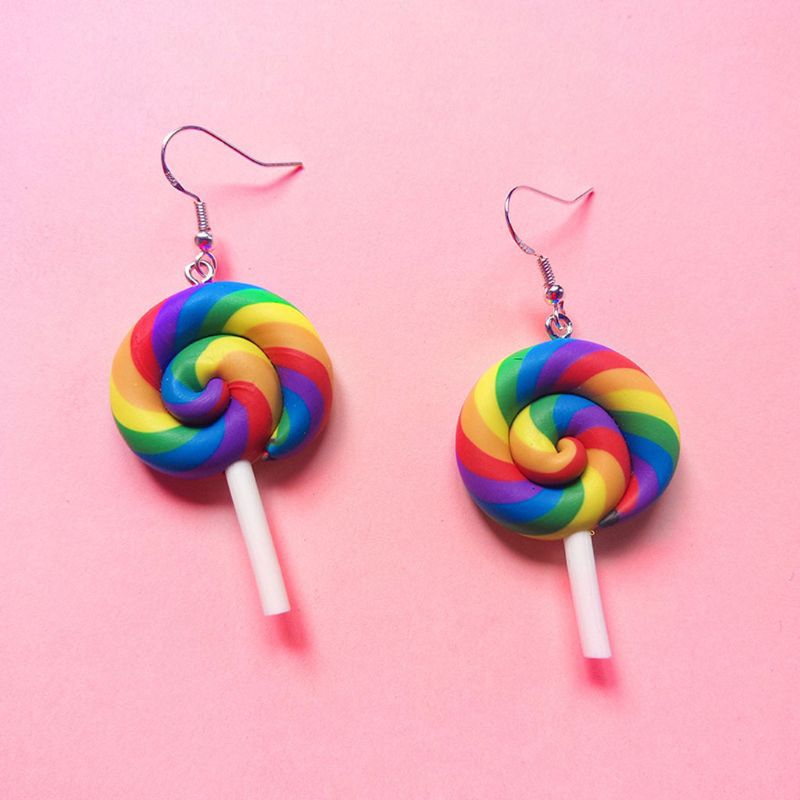 Khuyên Tai Nữ Hình Cây Kẹo Mút Đáng Yêu