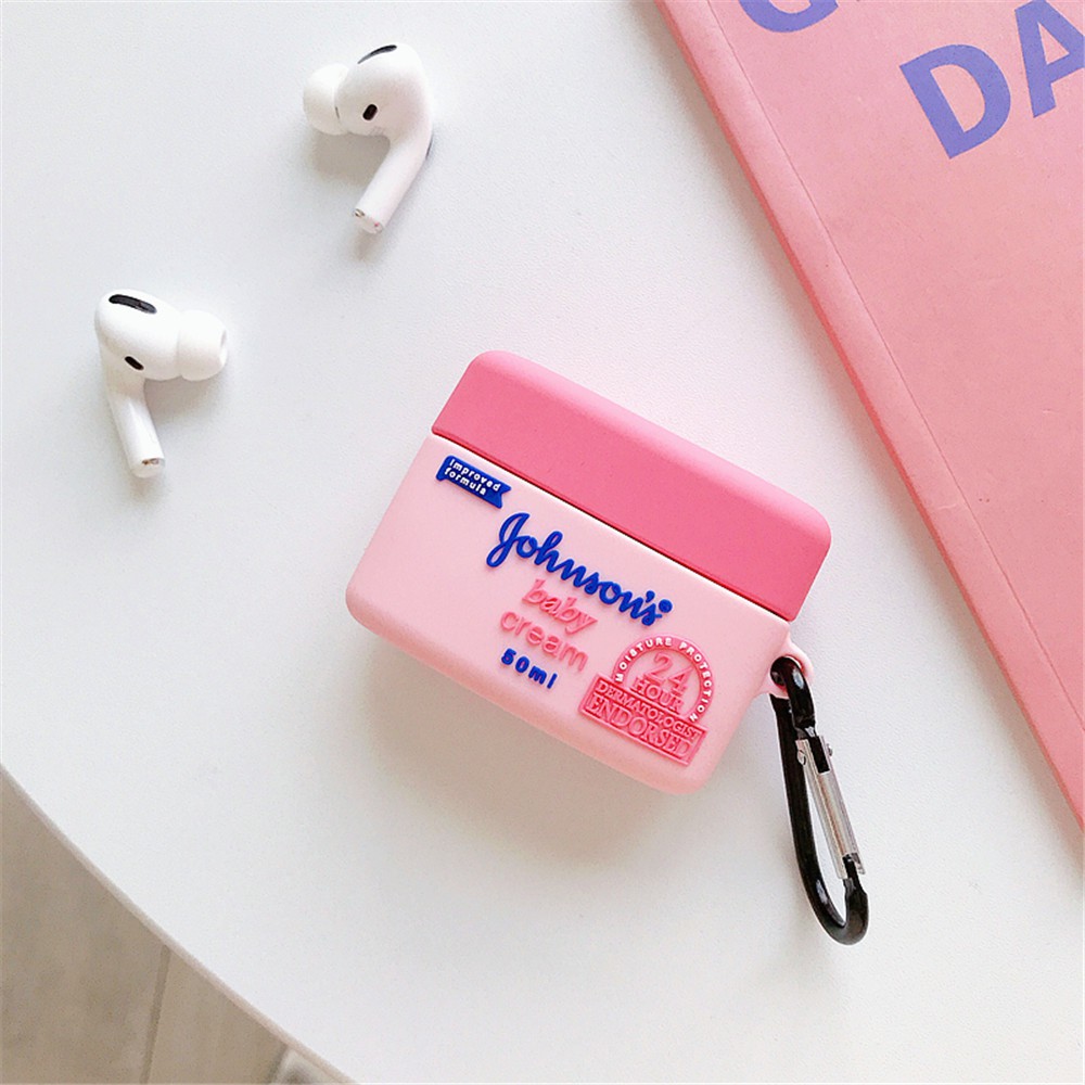 AirPods Case hình chai lotion Johnson Baby màu hồng