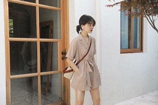 Jumpsuit cổ vest