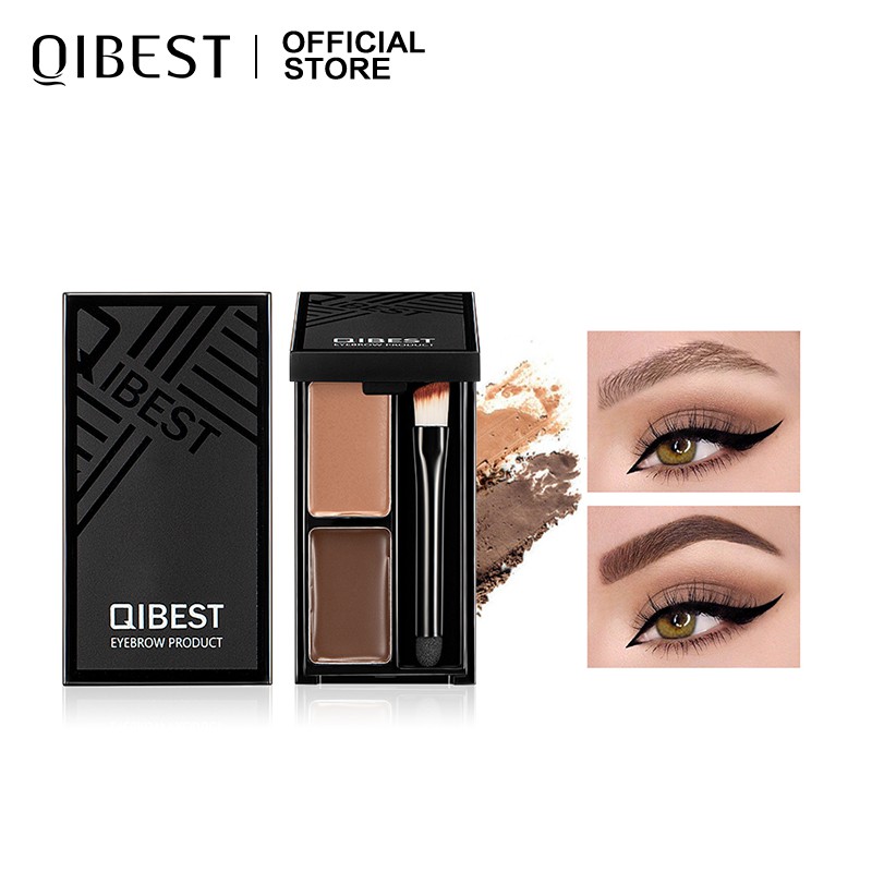 QIBEST Eyebrow Cream & Powder Long Lasting  Waterproof Nature 5 Colors 27g