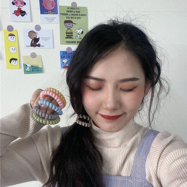 Korean Version of the New Fashion Pastel Color Elastic Headband Girl Super Fairy Laser Colorful Phone Line Hair Ri