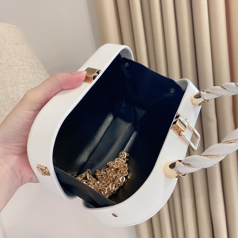 Túi Xách Da Mềm Phối Quai Xách Siêu Sang Hàng Quảng Châu